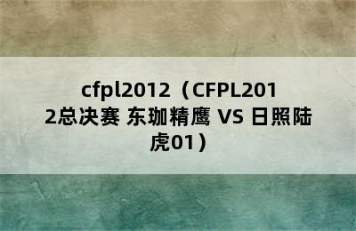 cfpl2012（CFPL2012总决赛 东珈精鹰 VS 日照陆虎01）